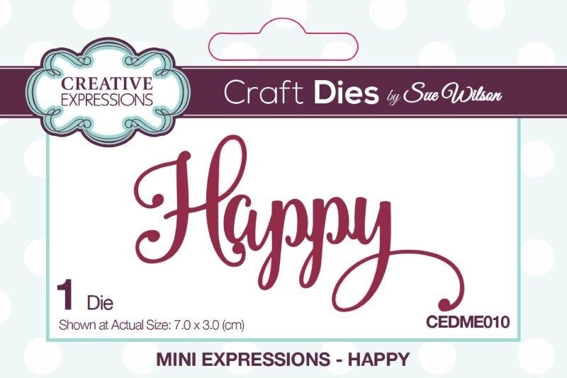 Creative Expressions Happy Sentiment Word Die Anniversary Birthday Card Making