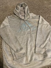 Adidas hoodie Gray Silver Women's medium Sweatshirt Excellent Cond A5
