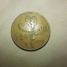 Moneta 20 lire del 1958 RARA in ottimo stato ORIGINALE 