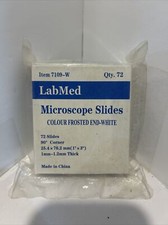 Microscope Slides ~ Labmed. Frosted End White. See Pics. New Sealed!