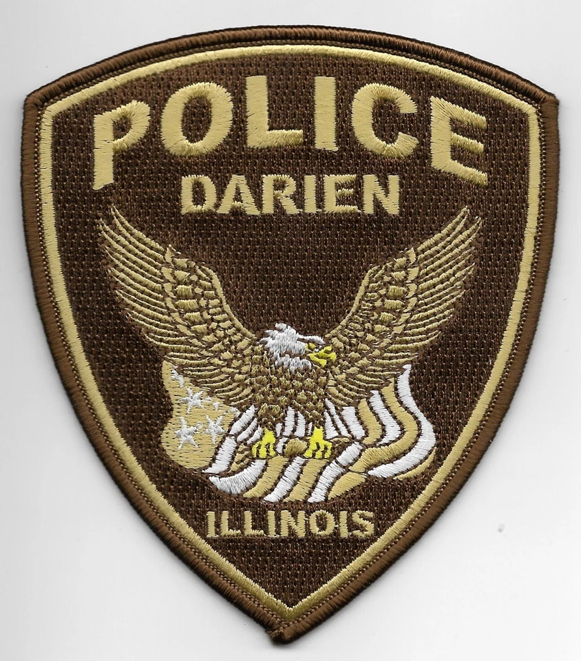 Conjunto de parches prototipo Darien DuPage County Illinois Departamento de Policía Foto 4 de 4