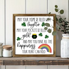 1pc St. Patrick's Day Square Table Top Decorative Art Craft Accessories