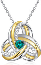 Christmas Gifts for Women Love Knot Necklace for Women S925 Gold Plated Charm Ne