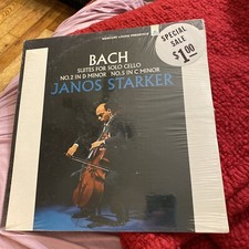 BACH, JANOS STARKER-SUITES FOR SOLO CELLO NO 2 IN D MINOR NO 5 IN C MINOR SEALED