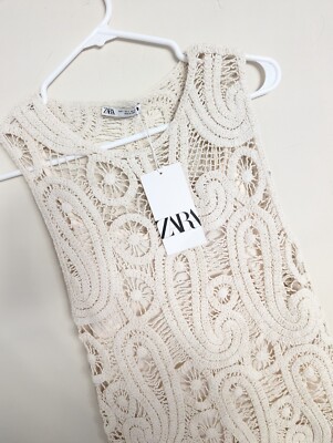 ZARA NEW WOMAN MIDI ASYMMETRIC CROCHET DRESS STRAW XS S M L 2712/484 | eBay ZARA NEW WOMAN MIDI ASYMMETRIC CROCHET DRESS STRAW XS S M L 2712/484 | eBay