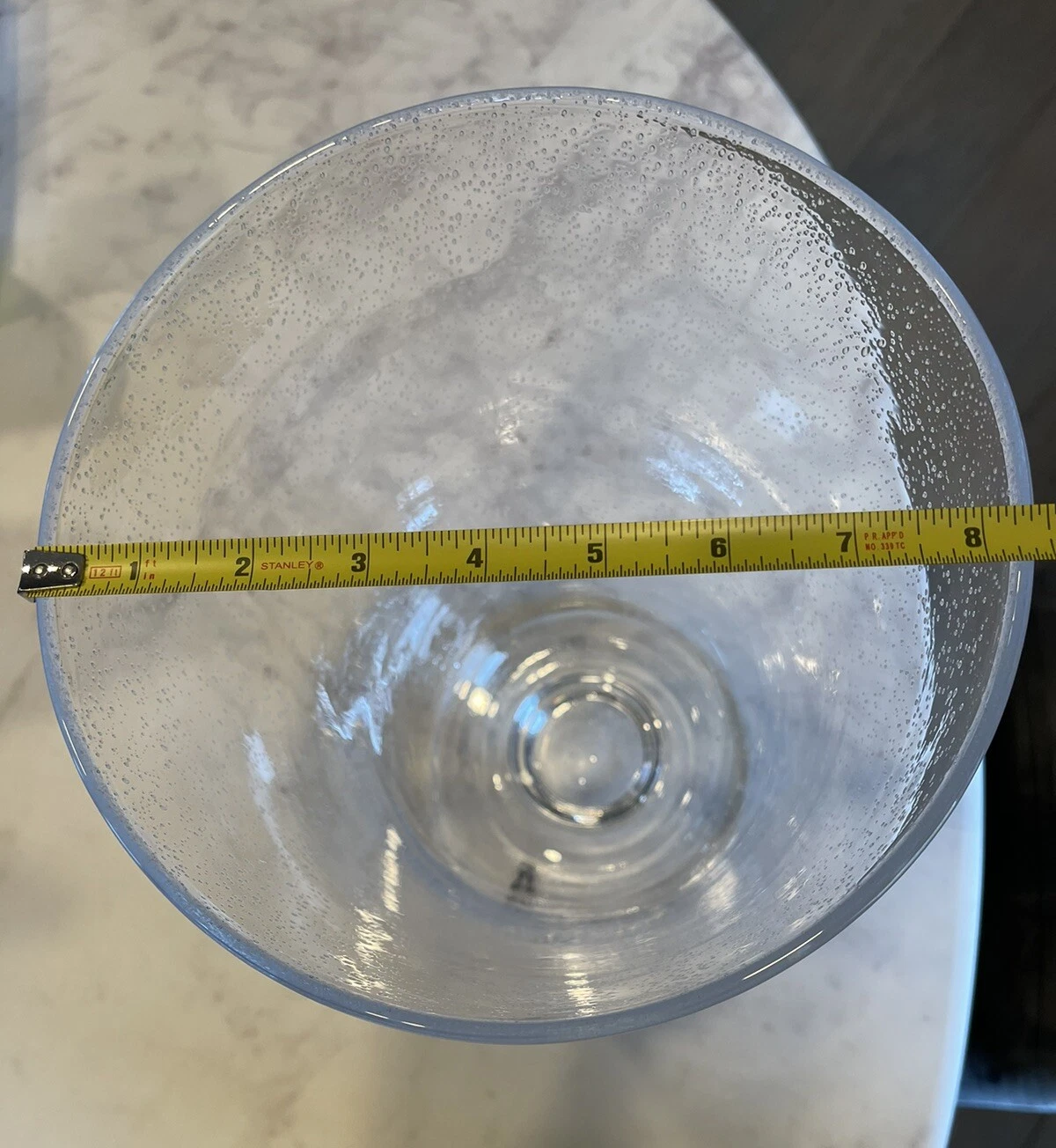 Abigail's Bubble Glass Hurricane Vase - Thumbnail 3