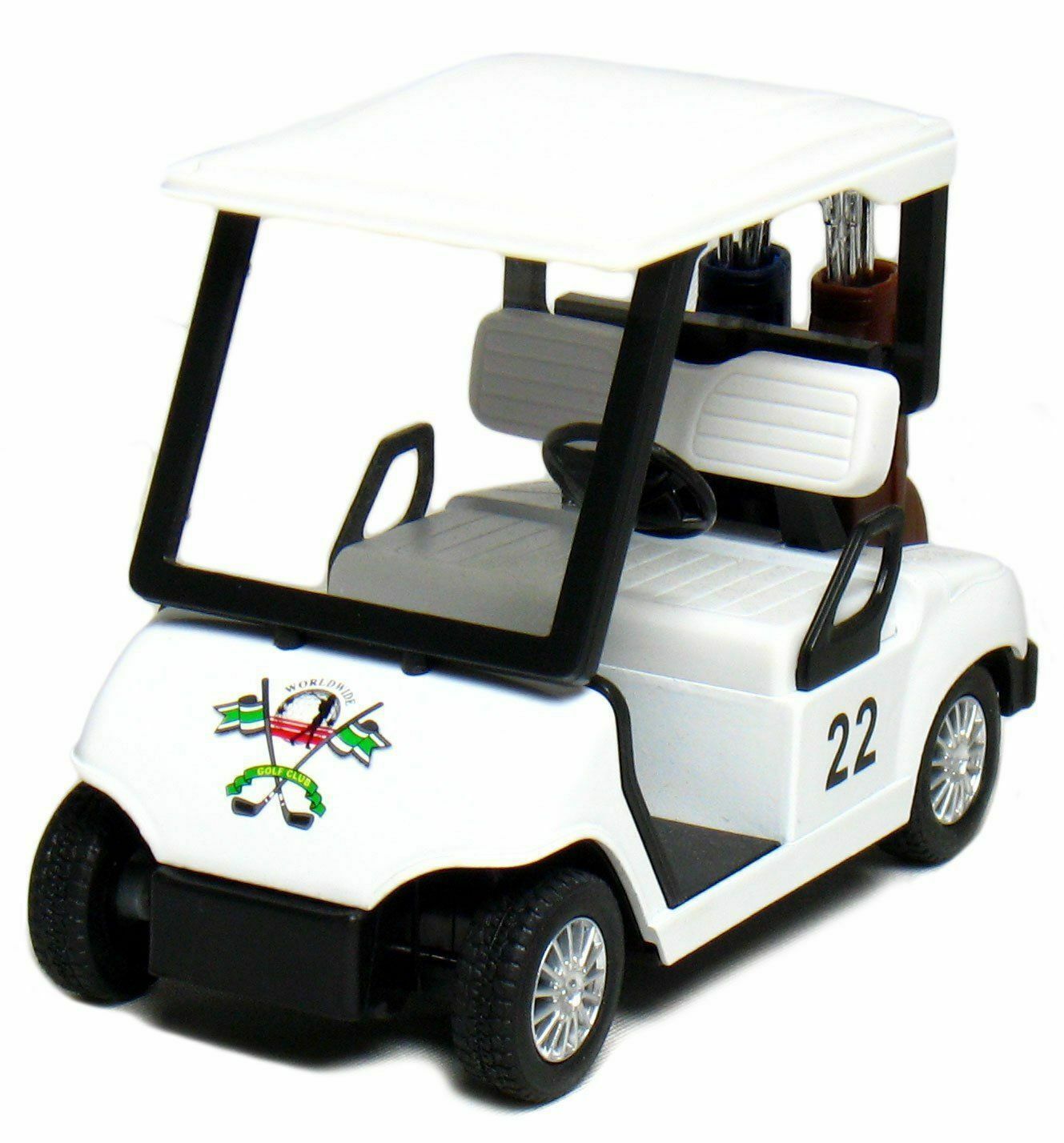 Golf Cart, Worldwide Golf Clubs, Kinsfun, Diecast Model Toy Car, 4.5''