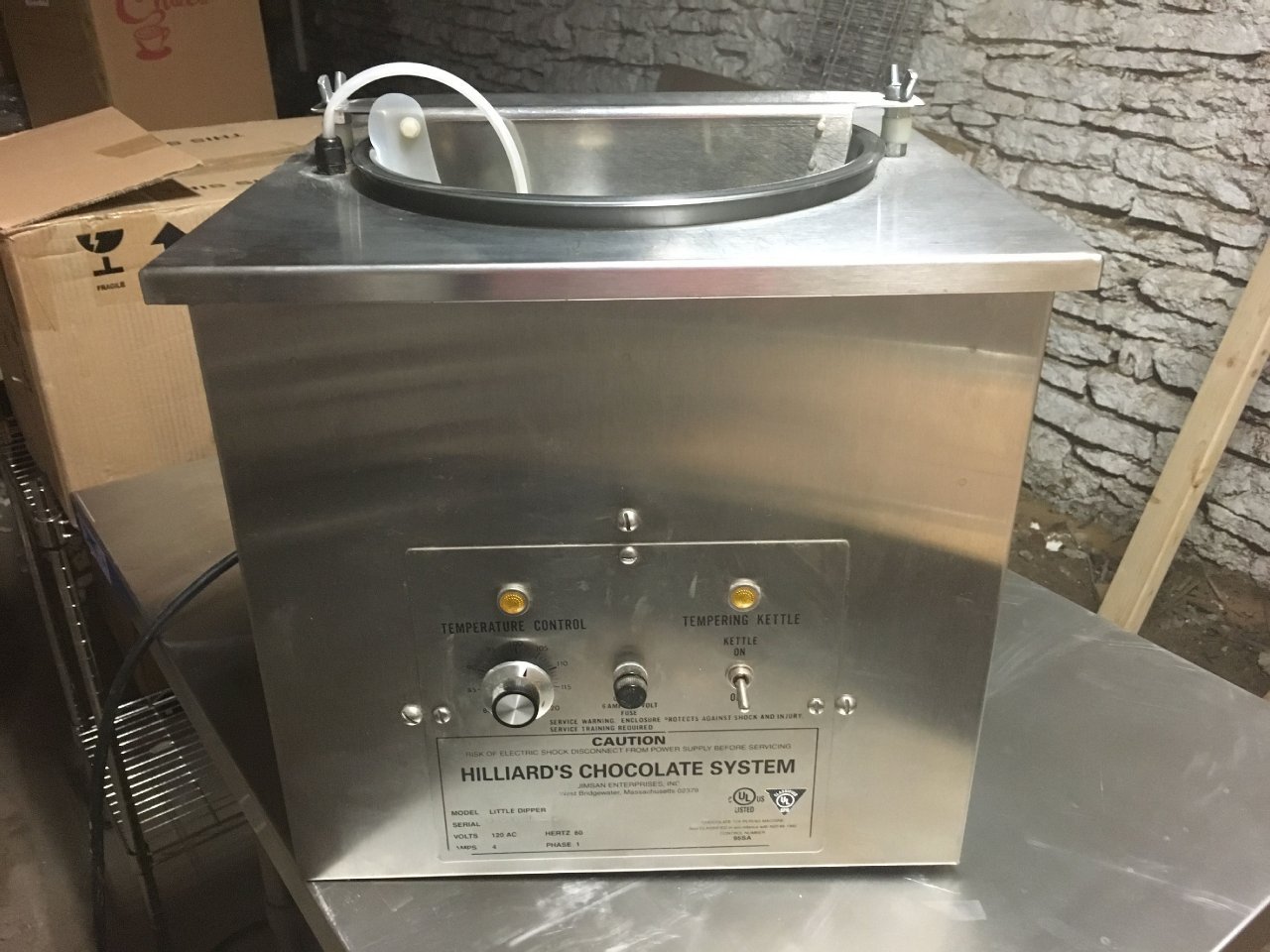 NEW CHOCOLATE TEMPERING MACHINE by HILLIARD'S CULINARY WORLD DEALER