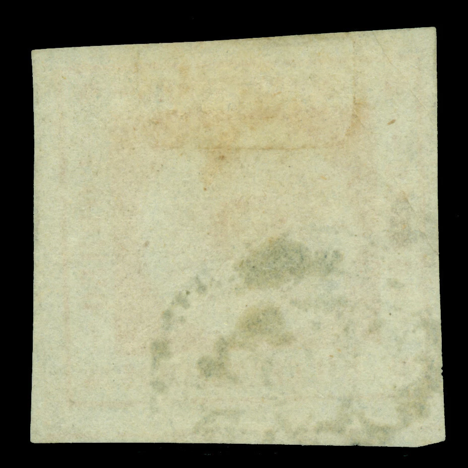 URUGUAY 1859 SUN 80c orange Scott # 8 used VF/XF - Image 2 of 2