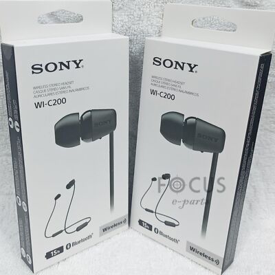 Sony WI-C200 Wireless In-Ear Extra Bass Sport Headphones With Mic
