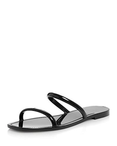 Aqua Women's Square Toe Jelly Flat Slide Sandals US 10 7909876559953 | eBay