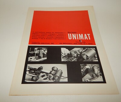 American Edelstaal The Basic Unimat - Vintage Poster Brochure