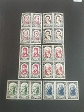 France Série Célébrités 867-872 Hoche 1950 Bloc 4 3 Neuf** LUXE Côte +400€