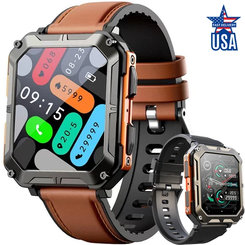 2025 Smart Watch For Men/Women, Waterproof Smartwatch Bluetooth iPhone Samsung