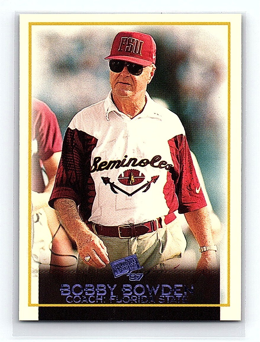 1997 Press Pass Coach Bobby Bowden Florida State Seminoles #45