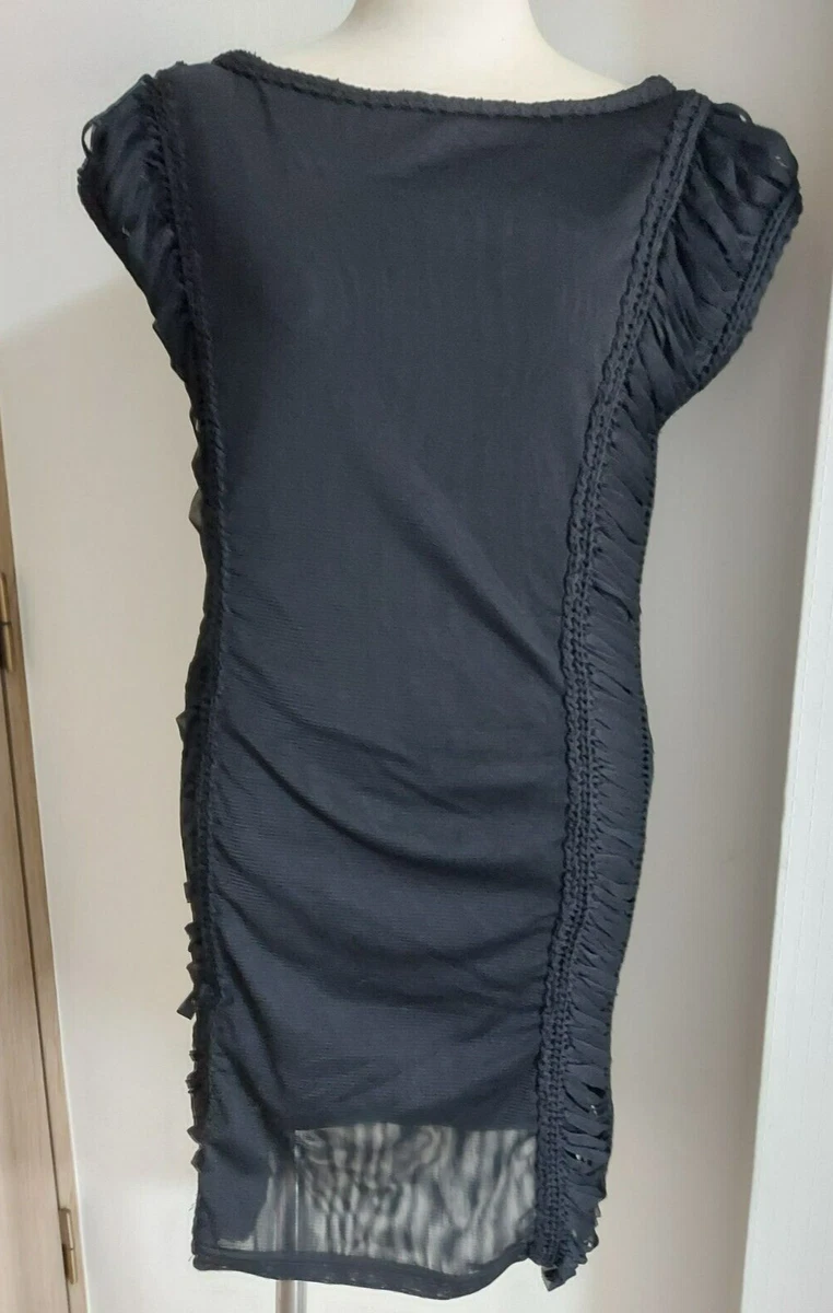 Jean Paul Gaultier Black Power net Mesh Dress Size 40 for Japanese