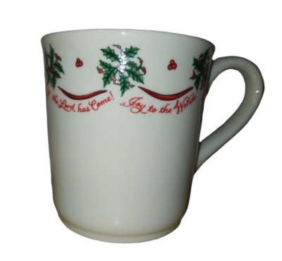  JOY TO THE WORLD The Lord Has Come Holly Christmas Holiday Coffee Mug Tea Cup