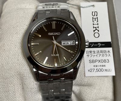 Seiko SPIRIT SBPX083 Black Dial Stainless Steel Solar Men Watch in