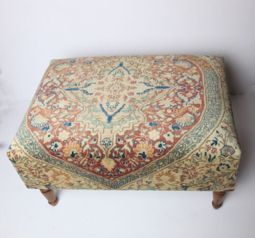 Coffe table Cover with handmade rug,Upholstery Ottoman Stool Bench Furnitures - Picture 7 of 10