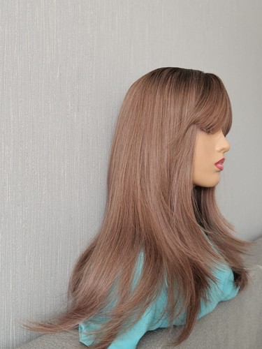 24 Inches Layered Soft Pink And Brown wig - High Quality Hair - Picture 2 of 18