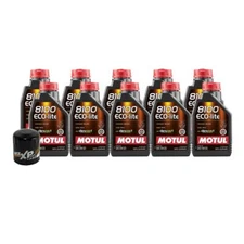 Motul + OEM Engine Oil Change Kit (0W20) (10 Liter) (ECO-LITE 8100)