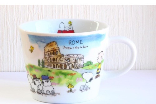 Peanuts Snoopy Porzellan Weltdesign großer Becher Tasse 340ml Roma - Bild 1 von 5