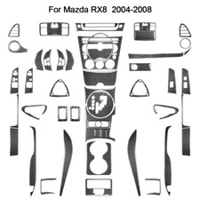 48Pcs Kohlefaser Full Interior Kit Abdeckung Trim für Mazda RX-8 2004-2008