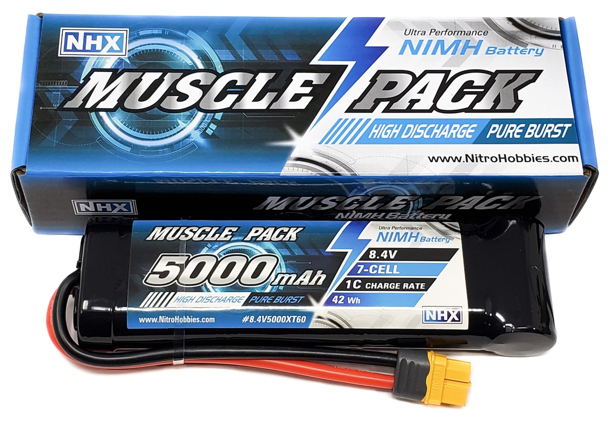 その他 Anybuy NHX RC 8.4V 5000mAh 7-Cell Nimh Battery w/ XT60 Connector / ezWall