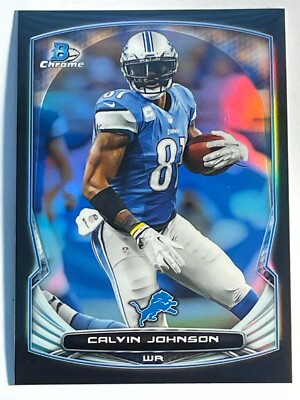 Calvin Johnson 2014 Bowman Chrome Black Refractor SP #d 73/299 Lions HOF