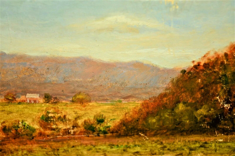 ARTURO GARCIA Original Signed Vintage Farm House Hudson Landscape Oil Painting - Image 4 of 4