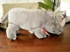Nosorożec Steiff, 063510, brązowy, wys. 18 cm, dł. 38 cm, nieużywany, z KFS.