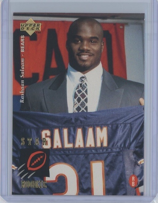 RASHAAN SALAAM 1995 Upper Deck RC Rookie #18 Bears Colorado