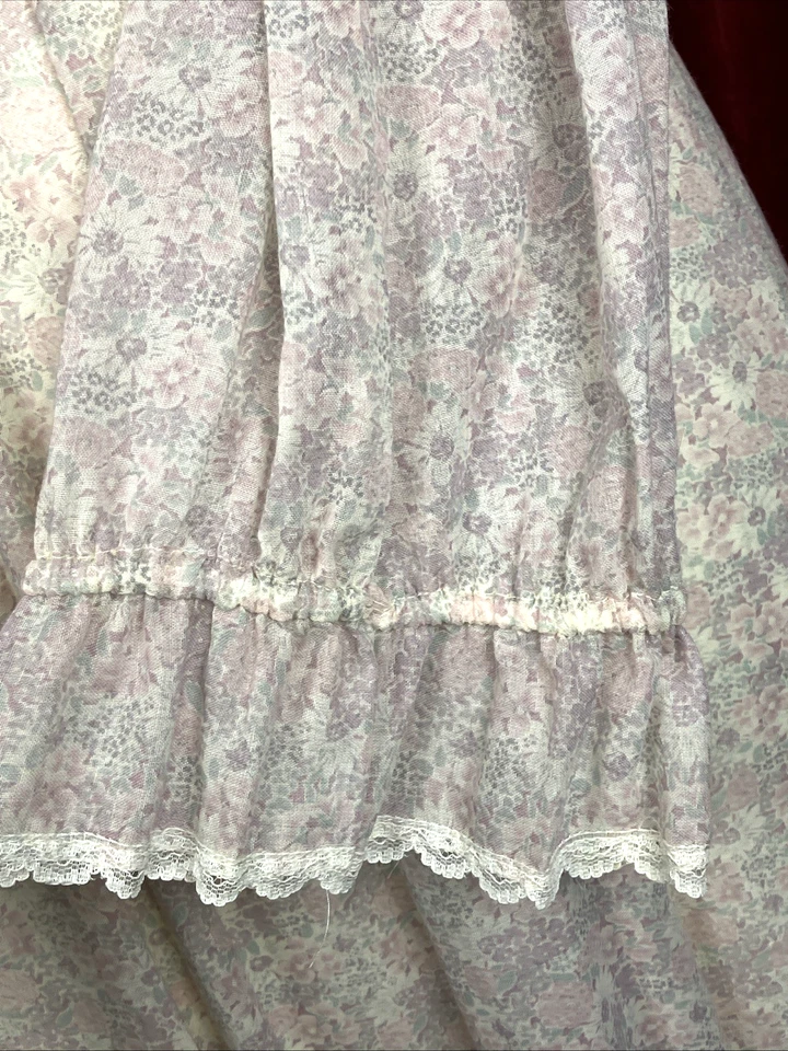 Vestido Maxi Gunnesax Talla 9 Vintage Años 70 Gunne Sax Floral Estampado Margarita Pradera Foto 4 de 4