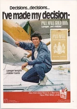 Pall Mall Gold 100's Vintage 1972 Print Ad Longer Milder Cigarettes