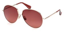 MAX MARA MM0081 28F Rose Gold Metal Over Sized Sunglasses Frame 60-12-135