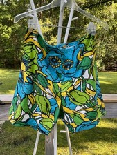 Vtg 60  s Cal Surf California Made Hippy Flower Power Swim Trunks Shorts Men's XL