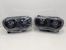 For 08-14 Dodge Challenger OE Style HID Projector Headlights Lmap Black Housing
