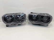 For 08-14 Dodge Challenger OE Style HID Projector Headlights Lmap Black Housing