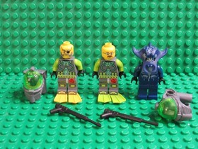 Lot LEGO Manta Warrior + Atlantis Diver 8077 8073 Atlantis Minifigures MD9