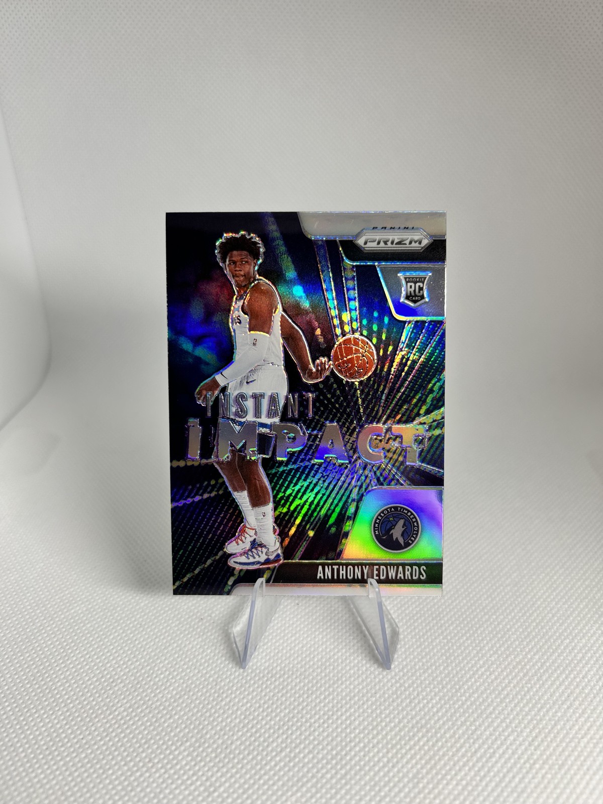 2020-21 Panini Prizm - Instant Impact Anthony Edwards #1 Silver Prizm (RC)