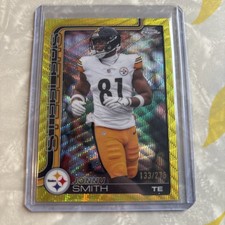 2025 Topps Chrome #257 - Jonnu Smith Yellow Wave Refractor /275 Steelers