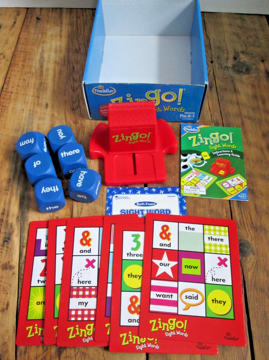 Jeu éducatif ThinkFun Zingo Sight Words Et Word Builder – Enfants 4-7 Ans – Excellent état