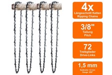 4 Catene Di Seghe A Nastro Compatibili Con Husqvarna 555 | 50Cm 3/8 72TG 1,5Mm