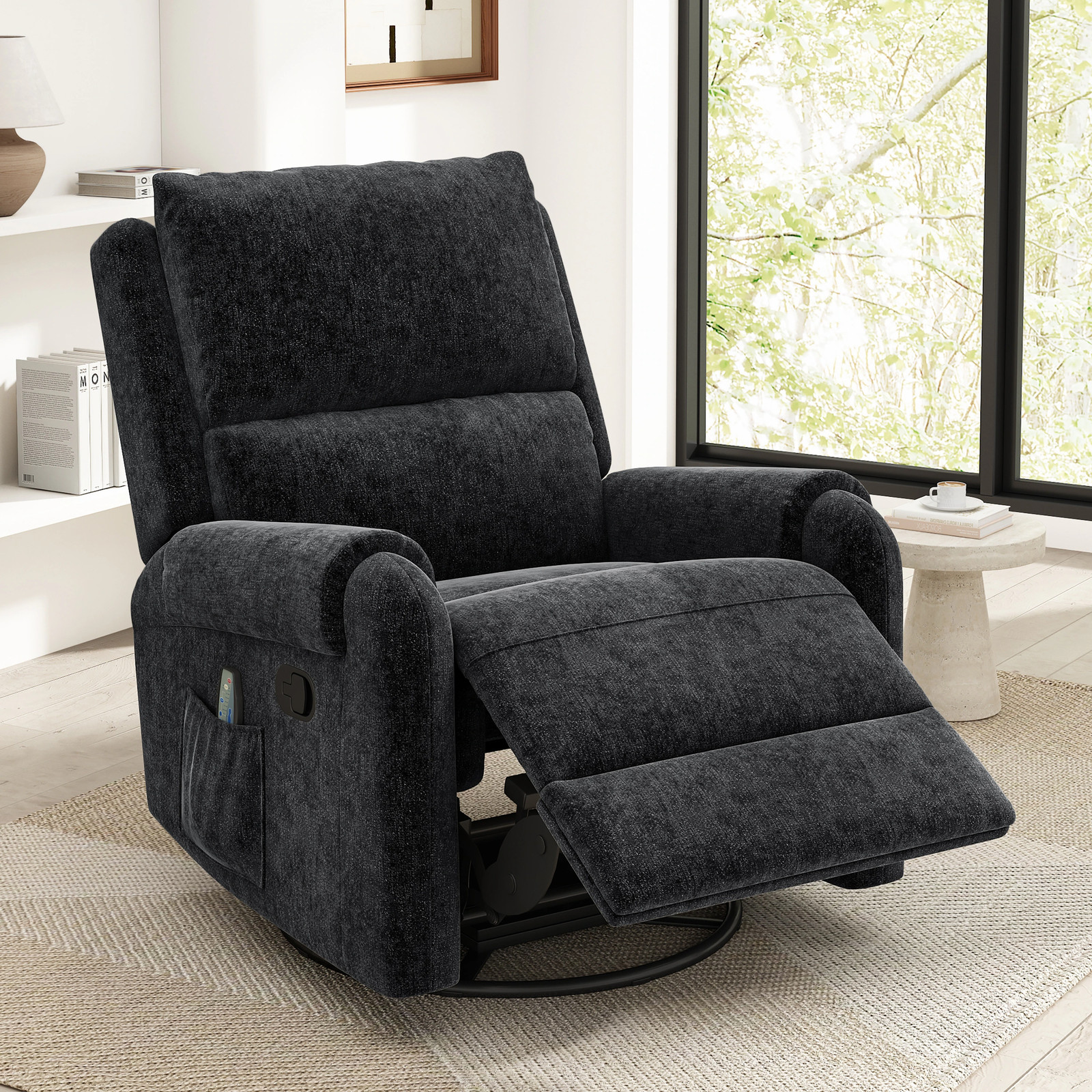 Christopher Knight Home - Solara Upholstered Swivel Rocker Recliner Chair...