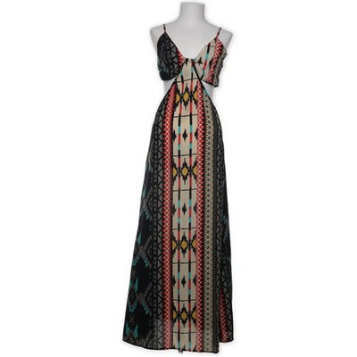 Elan, Maxikleid, Größe: S, Mehrfarbig, Polyester, Medaillon, Damen #CZC