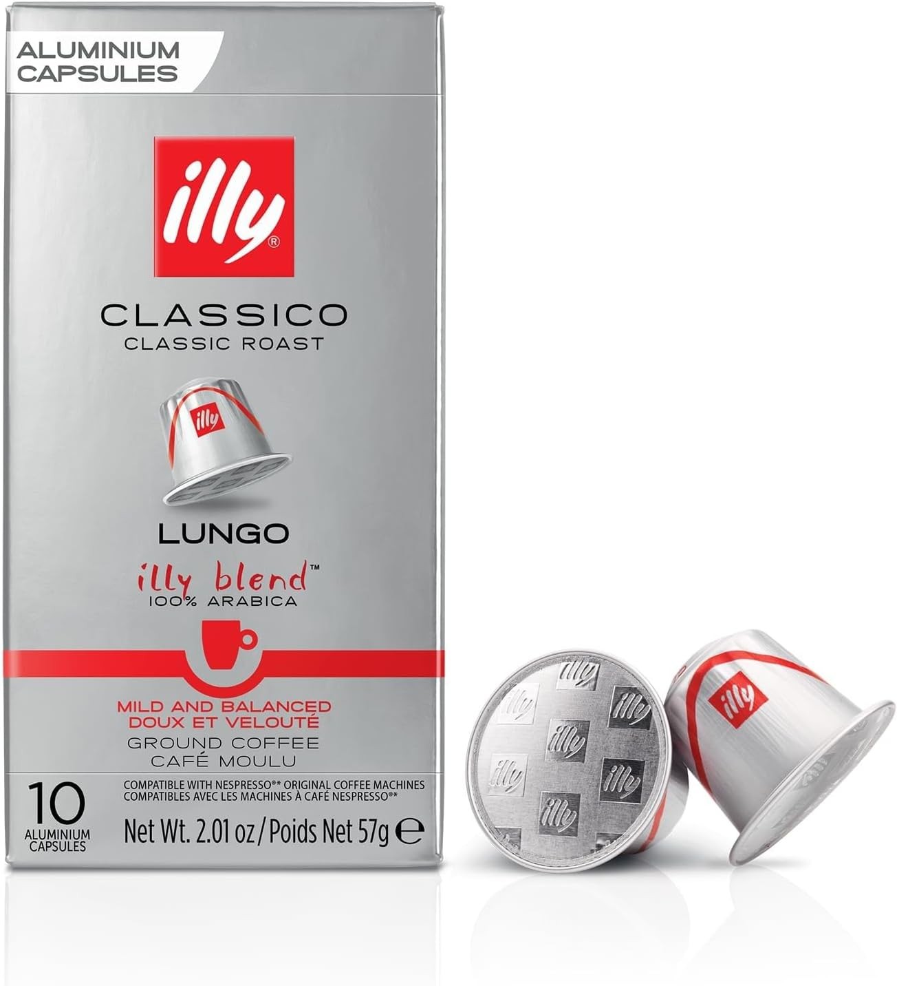 illy Coffee - Lungo Classico Coffee Pods - Medium Roast - 100% Arabica Coffee -