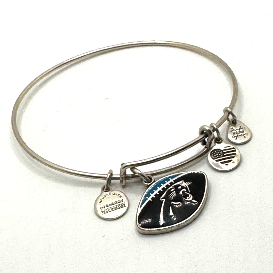 Браслет Alex and Ani Carolina Panthers футбол НФЛ серебристый - Изображение 3 из 4