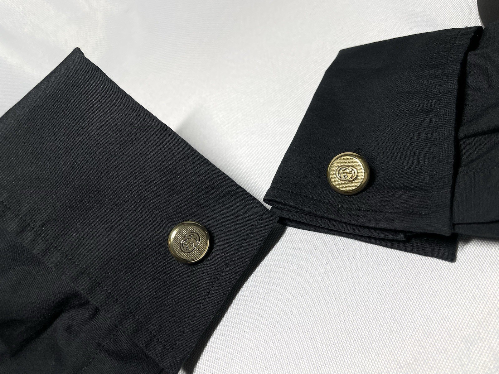 Auth [Rare] Gucci Cufflinks Interlocking G double… - image 4
