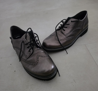 Gabor Damen Schuhe Comfort Schnürung Leder Glanz Bronze EU 38 UK 5 Neuwertig