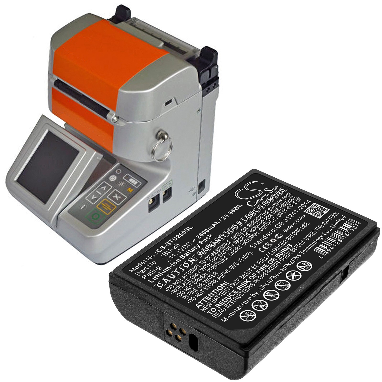 BATTERIE 2600mAh Type BU-25 For Sumitomo Fusion Splicers BU25 Type-25 Type-25e
